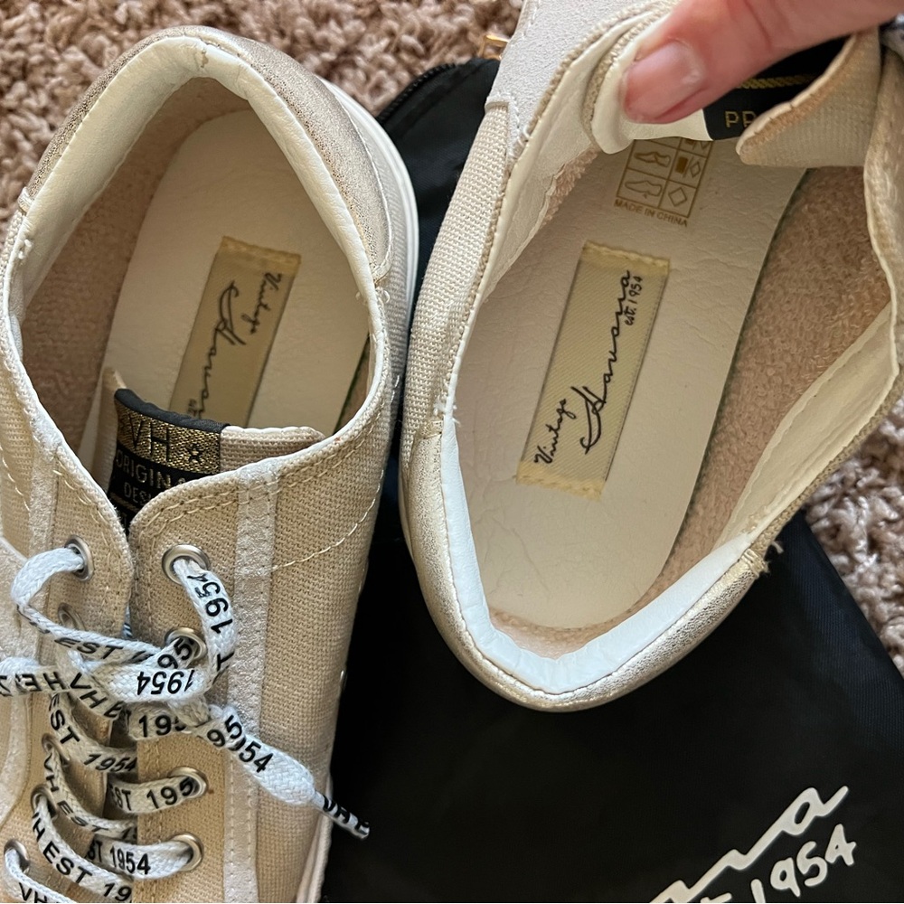 Vintage Havana Cream Canvas Sneakers